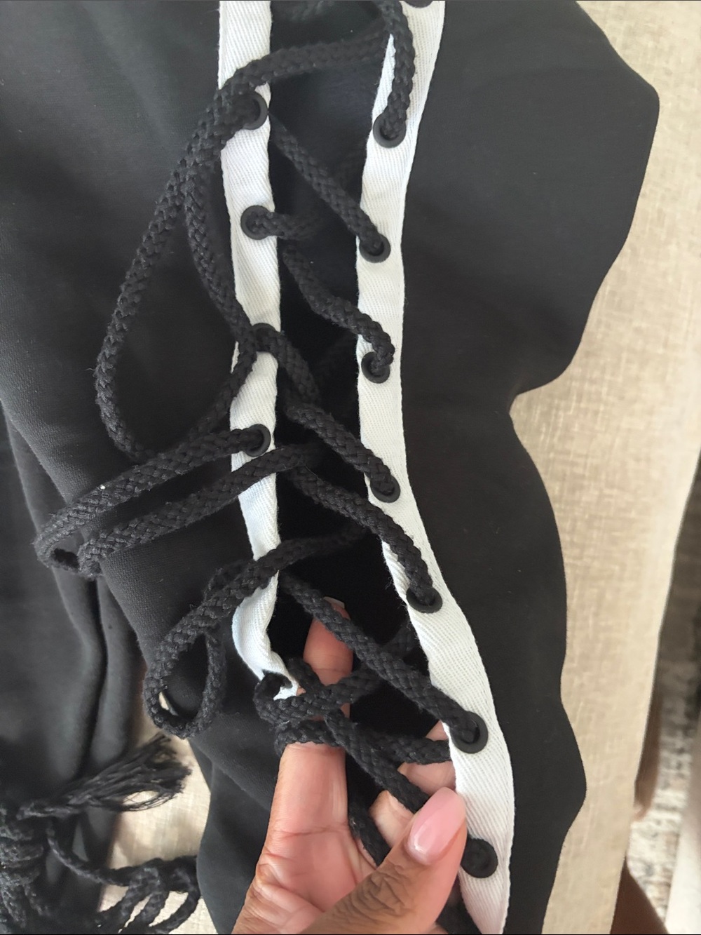 Rihanna Fenty Lace-Up Sweatpants.  - Picture 5 of 7